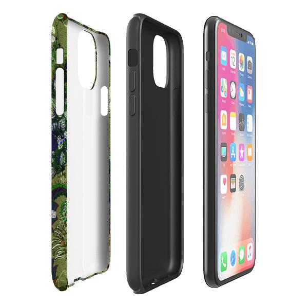 iPhone phone case-Vyne-Product Details Raised bevel to protect screen from scratches. Impact resistant polycarbonate shell and shock absorbing inner TPU liner. Secure fit with design wrapping around side of the case and full access to ports. Compatible with Qi-standard wireless charging. Thickness 1/8 inch (3mm), weight 30g. Compatibility See drop down menu for options, please select the right case as we print to order.-Stringberry