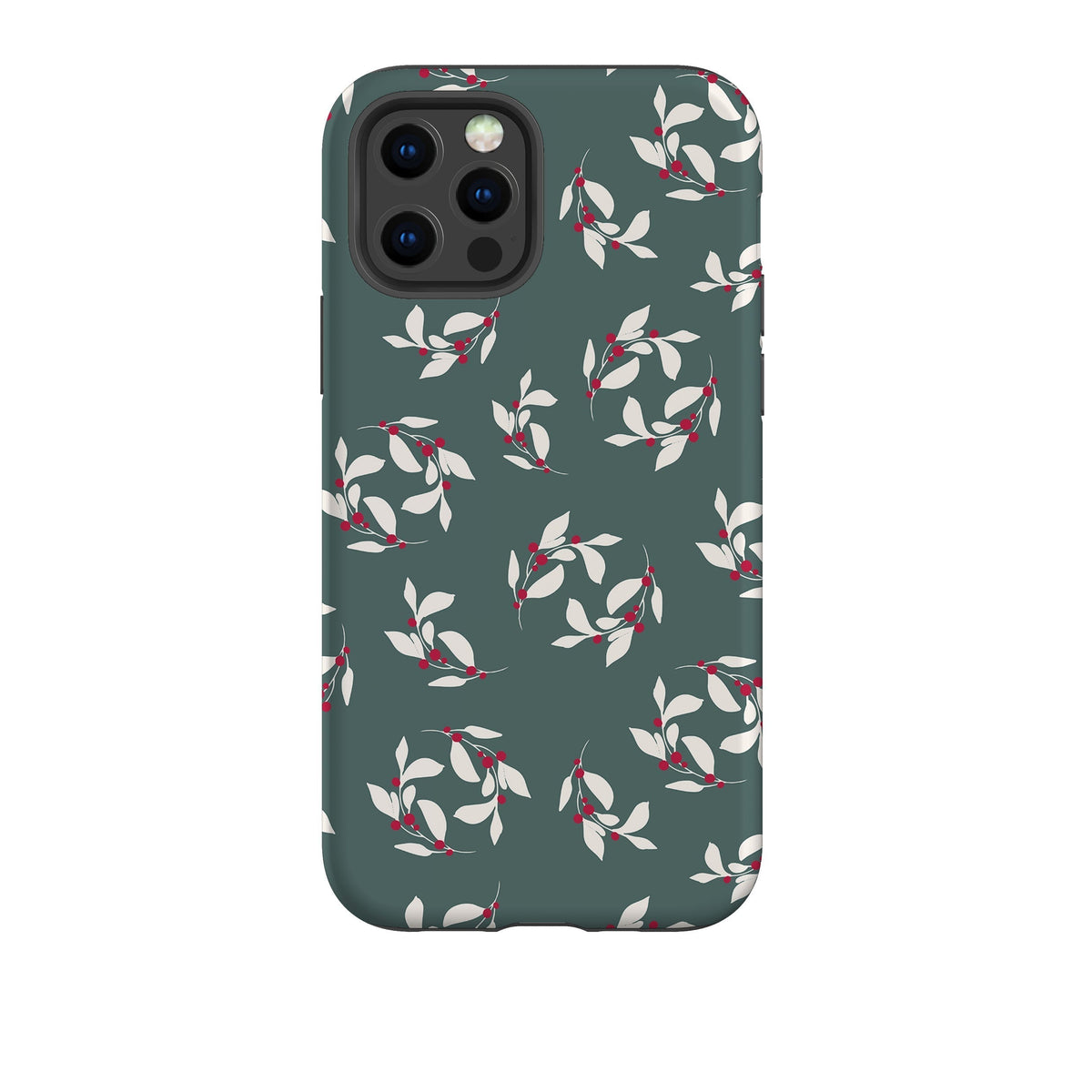 iPhone phone case-Winter Floral-Product Details Raised bevel to protect screen from scratches. Impact resistant polycarbonate shell and shock absorbing inner TPU liner. Secure fit with design wrapping around side of the case and full access to ports. Compatible with Qi-standard wireless charging. Thickness 1/8 inch (3mm), weight 30g. Compatibility See drop down menu for options, please select the right case as we print to order.-Stringberry