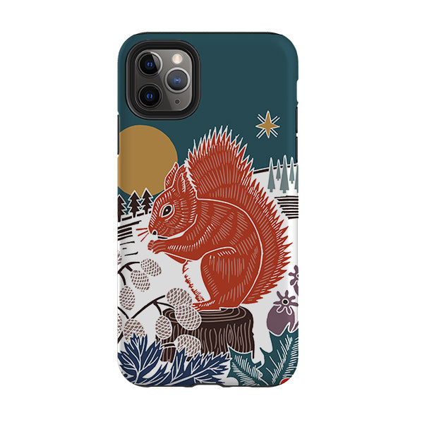 iPhone Tough Case - Winter Squirrel By Kate Heiss