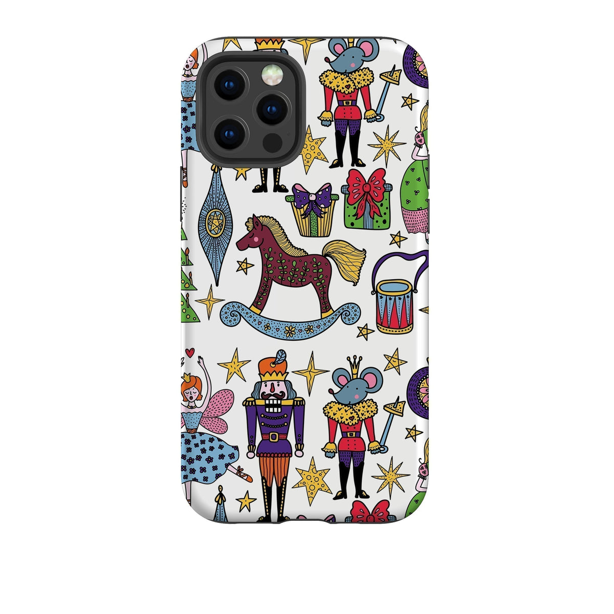 iPhone phone case-Xmas Kitsch III-Product Details Raised bevel to protect screen from scratches. Impact resistant polycarbonate shell and shock absorbing inner TPU liner. Secure fit with design wrapping around side of the case and full access to ports. Compatible with Qi-standard wireless charging. Thickness 1/8 inch (3mm), weight 30g. Compatibility See drop down menu for options, please select the right case as we print to order.-Stringberry