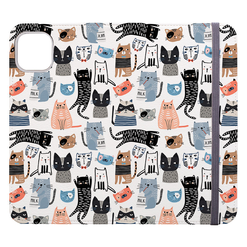 Wallet phone case-Jiggles-Vegan Leather Wallet Case Vegan leather. 3 slots for cards Fully printed exterior. Compatibility See drop down menu for options, please select the right case as we print to order.-Stringberry
