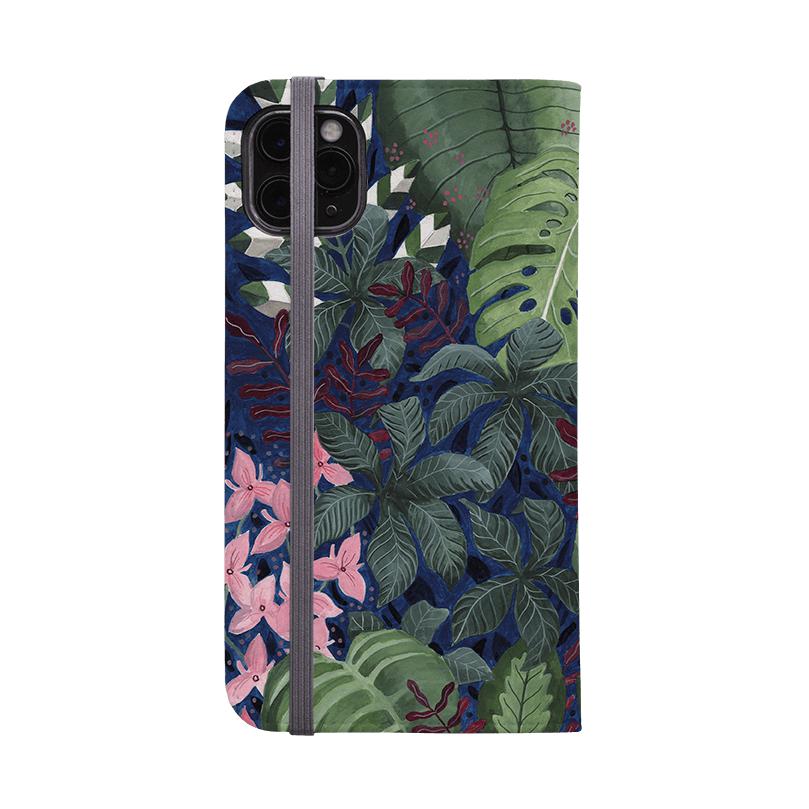 Wallet phone case-Leopard In Leaves By Bex Parkin-Vegan Leather Wallet Case Vegan leather. 3 slots for cards Fully printed exterior. Compatibility See drop down menu for options, please select the right case as we print to order.-Stringberry