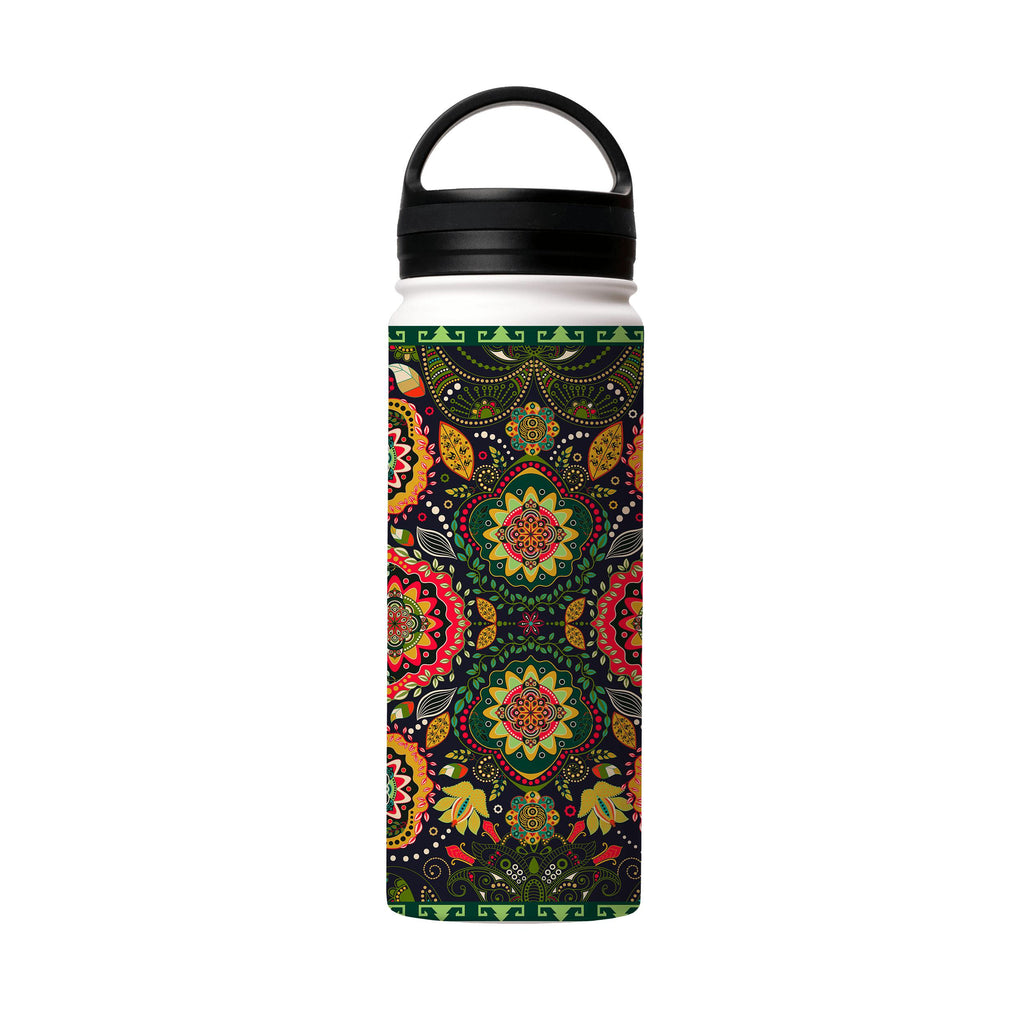 Water Bottles-Levens Hall Insulated Stainless Steel Water Bottle-18oz (530ml)-handle cap-Insulated Steel Water Bottle Our insulated stainless steel bottle comes in 3 sizes- Small 12oz (350ml), Medium 18oz (530ml) and Large 32oz (945ml) . It comes with a leak proof cap Keeps water cool for 24 hours Also keeps things warm for up to 12 hours Choice of 3 lids ( Sport Cap, Handle Cap, Flip Cap ) for easy carrying Dishwasher Friendly Lightweight, durable and easy to carry Reusable, so it's safe for th