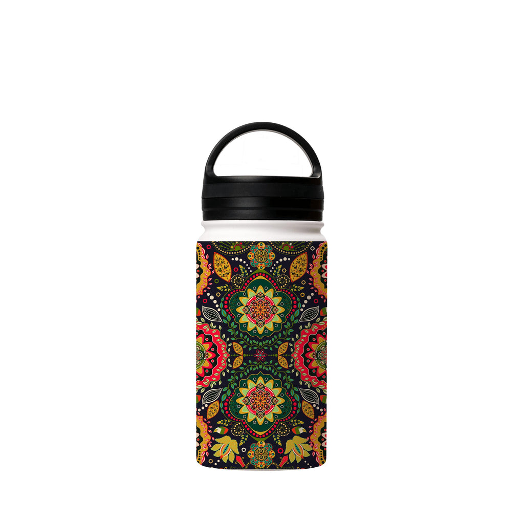 Water Bottles-Levens Hall Insulated Stainless Steel Water Bottle-12oz (350ml)-handle cap-Insulated Steel Water Bottle Our insulated stainless steel bottle comes in 3 sizes- Small 12oz (350ml), Medium 18oz (530ml) and Large 32oz (945ml) . It comes with a leak proof cap Keeps water cool for 24 hours Also keeps things warm for up to 12 hours Choice of 3 lids ( Sport Cap, Handle Cap, Flip Cap ) for easy carrying Dishwasher Friendly Lightweight, durable and easy to carry Reusable, so it's safe for th