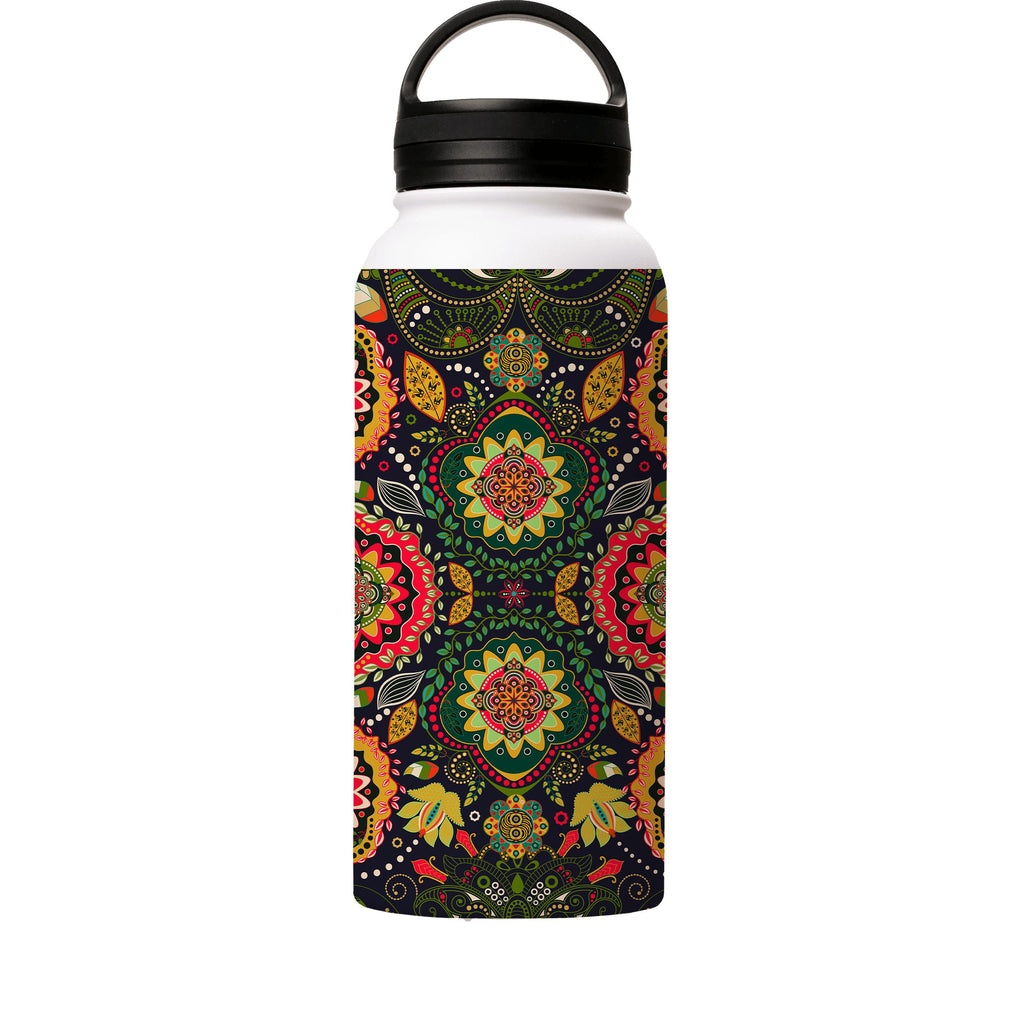 Water Bottles-Levens Hall Insulated Stainless Steel Water Bottle-32oz (945ml)-handle cap-Insulated Steel Water Bottle Our insulated stainless steel bottle comes in 3 sizes- Small 12oz (350ml), Medium 18oz (530ml) and Large 32oz (945ml) . It comes with a leak proof cap Keeps water cool for 24 hours Also keeps things warm for up to 12 hours Choice of 3 lids ( Sport Cap, Handle Cap, Flip Cap ) for easy carrying Dishwasher Friendly Lightweight, durable and easy to carry Reusable, so it's safe for th