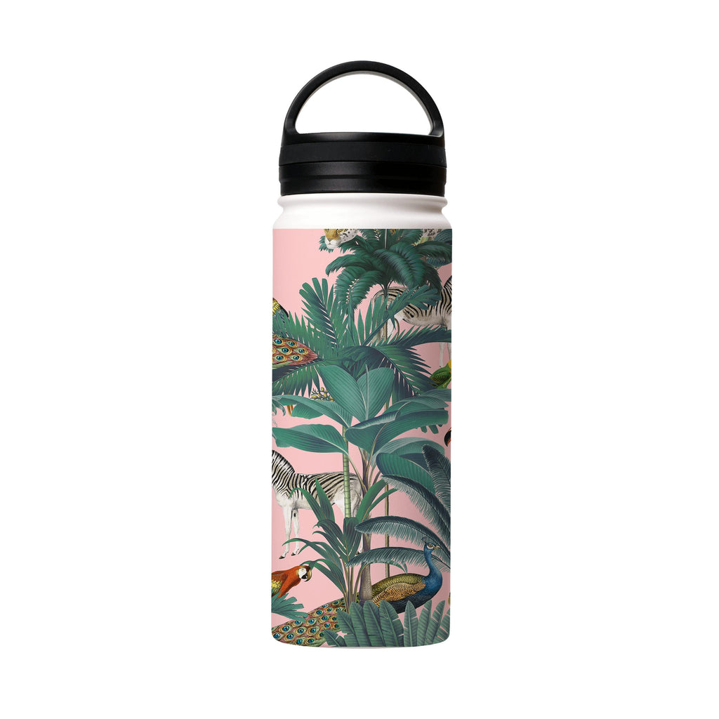 Water Bottles-Macelo Pink Insulated Stainless Steel Water Bottle-18oz (530ml)-handle cap-Insulated Steel Water Bottle Our insulated stainless steel bottle comes in 3 sizes- Small 12oz (350ml), Medium 18oz (530ml) and Large 32oz (945ml) . It comes with a leak proof cap Keeps water cool for 24 hours Also keeps things warm for up to 12 hours Choice of 3 lids ( Sport Cap, Handle Cap, Flip Cap ) for easy carrying Dishwasher Friendly Lightweight, durable and easy to carry Reusable, so it's safe for th
