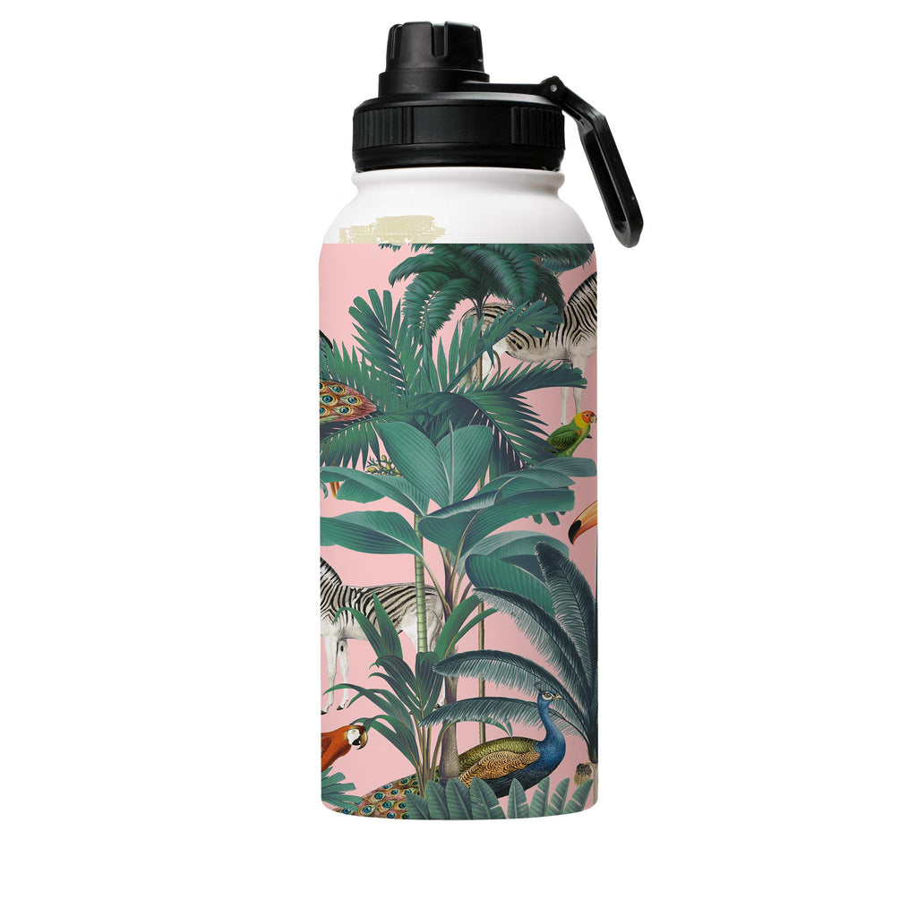 Water Bottles-Macelo Pink Insulated Stainless Steel Water Bottle-32oz (945ml)-Sport cap-Insulated Steel Water Bottle Our insulated stainless steel bottle comes in 3 sizes- Small 12oz (350ml), Medium 18oz (530ml) and Large 32oz (945ml) . It comes with a leak proof cap Keeps water cool for 24 hours Also keeps things warm for up to 12 hours Choice of 3 lids ( Sport Cap, Handle Cap, Flip Cap ) for easy carrying Dishwasher Friendly Lightweight, durable and easy to carry Reusable, so it's safe for the