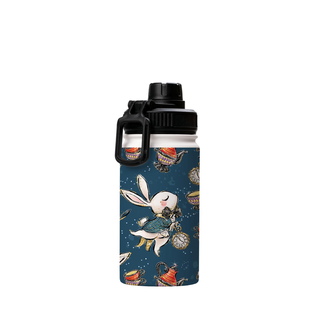 Water Bottles-Magic Alice Insulated Stainless Steel Water Bottle-12oz (350ml)-Sport cap-Insulated Steel Water Bottle Our insulated stainless steel bottle comes in 3 sizes- Small 12oz (350ml), Medium 18oz (530ml) and Large 32oz (945ml) . It comes with a leak proof cap Keeps water cool for 24 hours Also keeps things warm for up to 12 hours Choice of 3 lids ( Sport Cap, Handle Cap, Flip Cap ) for easy carrying Dishwasher Friendly Lightweight, durable and easy to carry Reusable, so it's safe for the