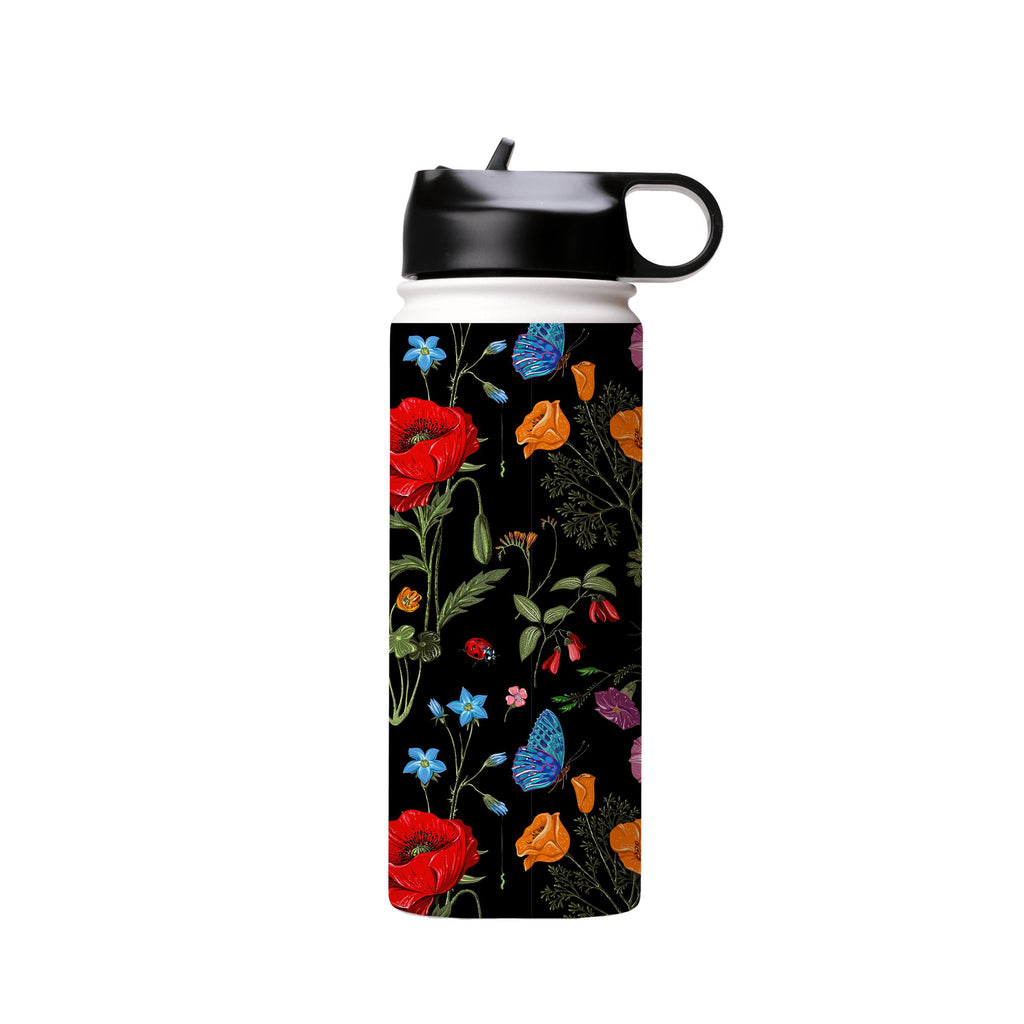 Water Bottles-Moonlight Garden Insulated Stainless Steel Water Bottle-18oz (530ml)-Flip cap-Insulated Steel Water Bottle Our insulated stainless steel bottle comes in 3 sizes- Small 12oz (350ml), Medium 18oz (530ml) and Large 32oz (945ml) . It comes with a leak proof cap Keeps water cool for 24 hours Also keeps things warm for up to 12 hours Choice of 3 lids ( Sport Cap, Handle Cap, Flip Cap ) for easy carrying Dishwasher Friendly Lightweight, durable and easy to carry Reusable, so it's safe for