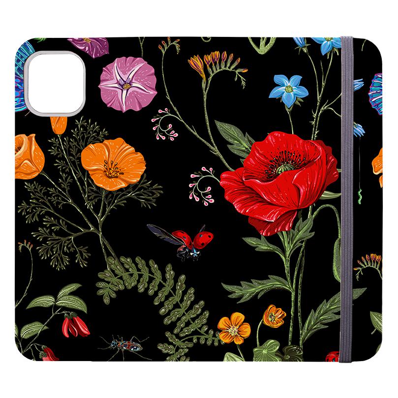 Wallet phone case-Moonlight Garden-Vegan Leather Wallet Case Vegan leather. 3 slots for cards Fully printed exterior. Compatibility See drop down menu for options, please select the right case as we print to order.-Stringberry