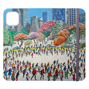 Wallet phone case-New York Skaters By Philip Hood-Vegan Leather Wallet Case Vegan leather. 3 slots for cards Fully printed exterior. Compatibility See drop down menu for options, please select the right case as we print to order.-Stringberry