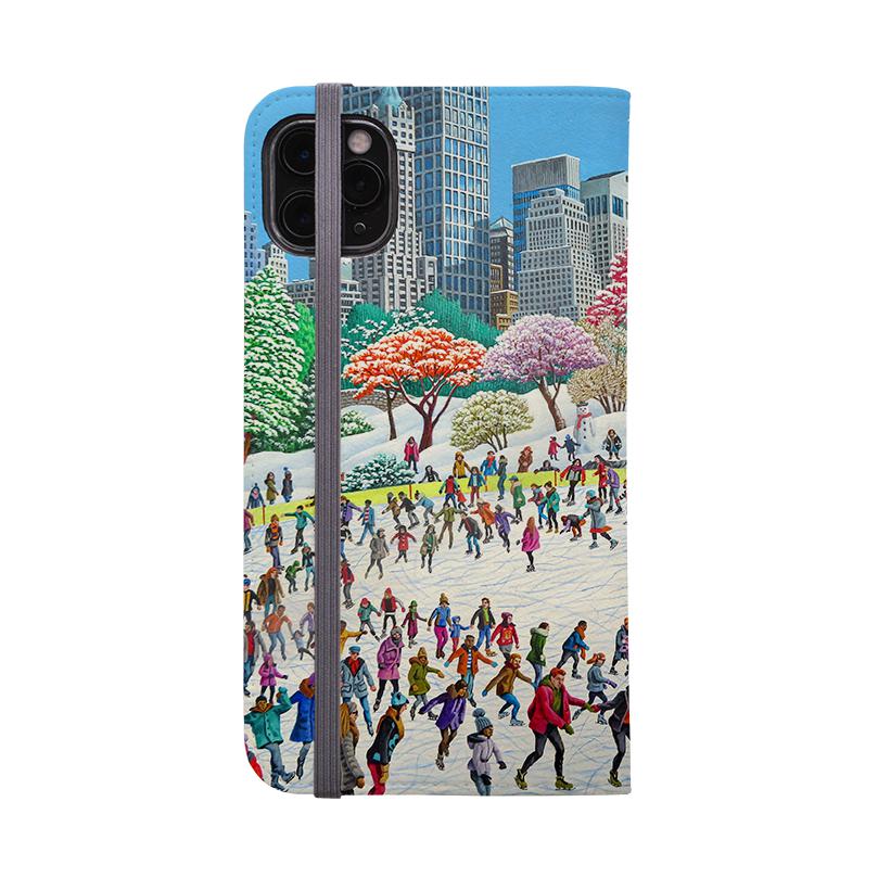 Wallet phone case-New York Skaters By Philip Hood-Vegan Leather Wallet Case Vegan leather. 3 slots for cards Fully printed exterior. Compatibility See drop down menu for options, please select the right case as we print to order.-Stringberry