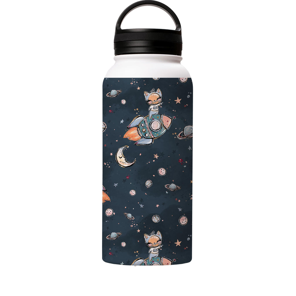 Water Bottles-No Limit Insulated Stainless Steel Water Bottle-32oz (945ml)-handle cap-Insulated Steel Water Bottle Our insulated stainless steel bottle comes in 3 sizes- Small 12oz (350ml), Medium 18oz (530ml) and Large 32oz (945ml) . It comes with a leak proof cap Keeps water cool for 24 hours Also keeps things warm for up to 12 hours Choice of 3 lids ( Sport Cap, Handle Cap, Flip Cap ) for easy carrying Dishwasher Friendly Lightweight, durable and easy to carry Reusable, so it's safe for the p