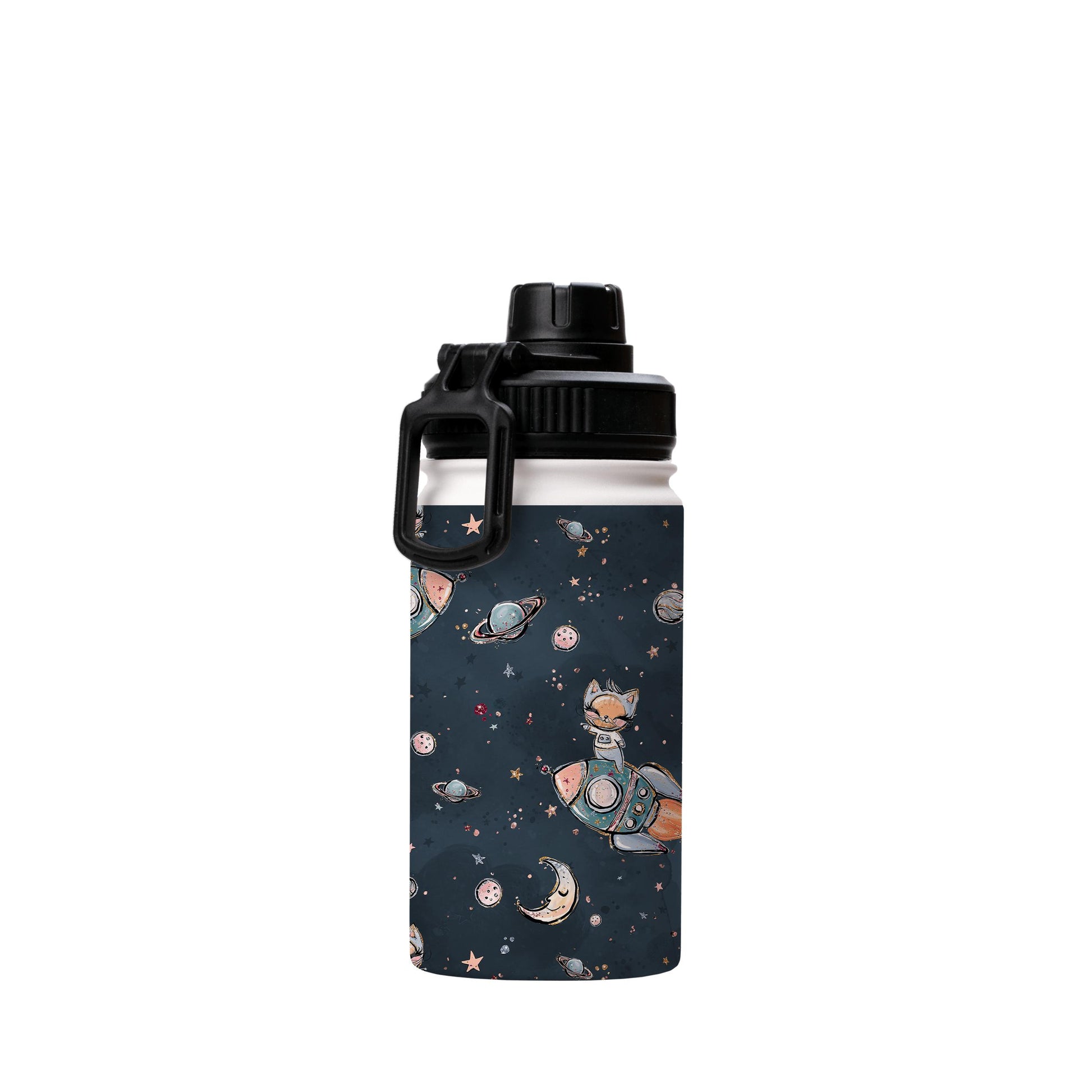Water Bottles-No Limit Insulated Stainless Steel Water Bottle-12oz (350ml)-Sport cap-Insulated Steel Water Bottle Our insulated stainless steel bottle comes in 3 sizes- Small 12oz (350ml), Medium 18oz (530ml) and Large 32oz (945ml) . It comes with a leak proof cap Keeps water cool for 24 hours Also keeps things warm for up to 12 hours Choice of 3 lids ( Sport Cap, Handle Cap, Flip Cap ) for easy carrying Dishwasher Friendly Lightweight, durable and easy to carry Reusable, so it's safe for the pl