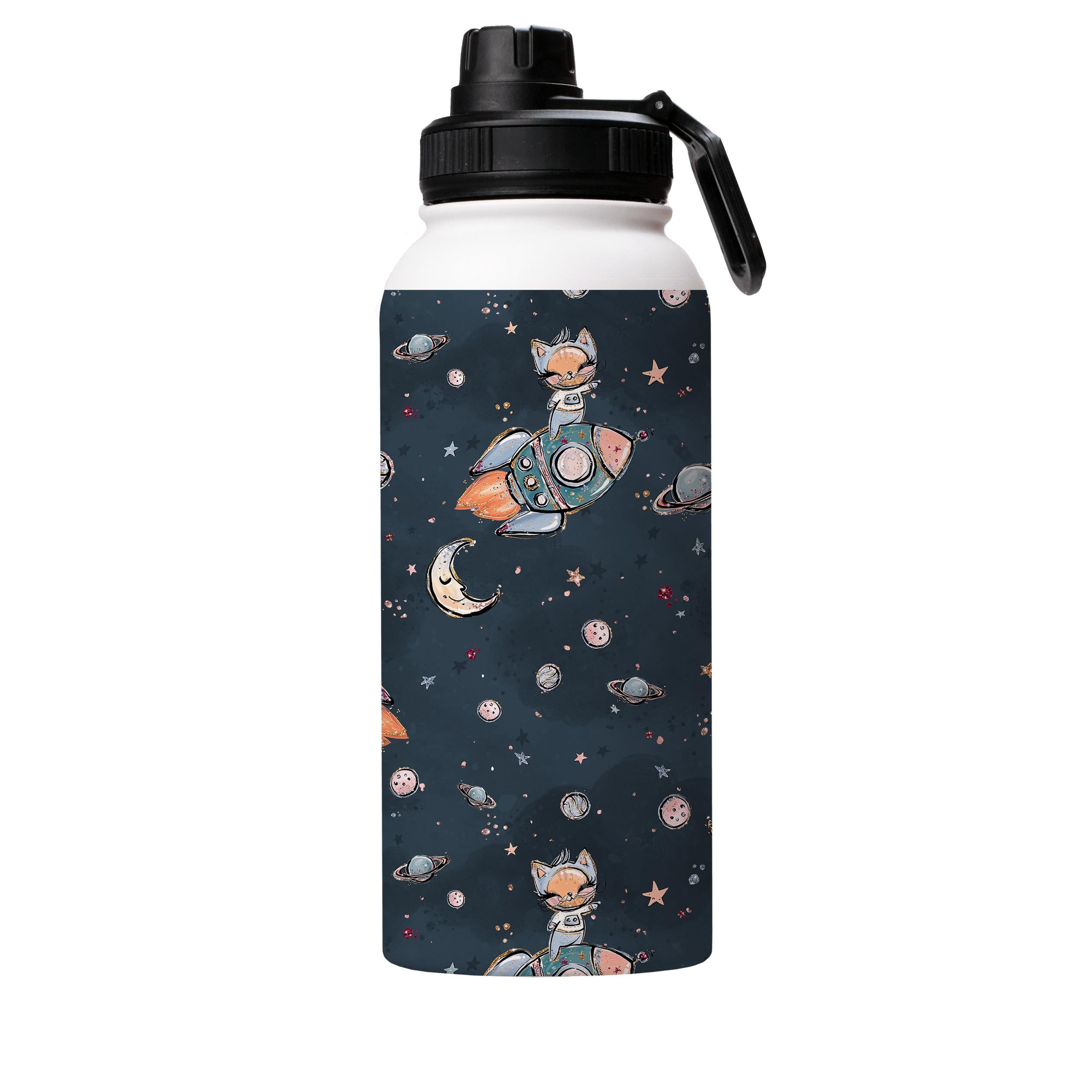 Water Bottles-No Limit Insulated Stainless Steel Water Bottle-32oz (945ml)-Sport cap-Insulated Steel Water Bottle Our insulated stainless steel bottle comes in 3 sizes- Small 12oz (350ml), Medium 18oz (530ml) and Large 32oz (945ml) . It comes with a leak proof cap Keeps water cool for 24 hours Also keeps things warm for up to 12 hours Choice of 3 lids ( Sport Cap, Handle Cap, Flip Cap ) for easy carrying Dishwasher Friendly Lightweight, durable and easy to carry Reusable, so it's safe for the pl