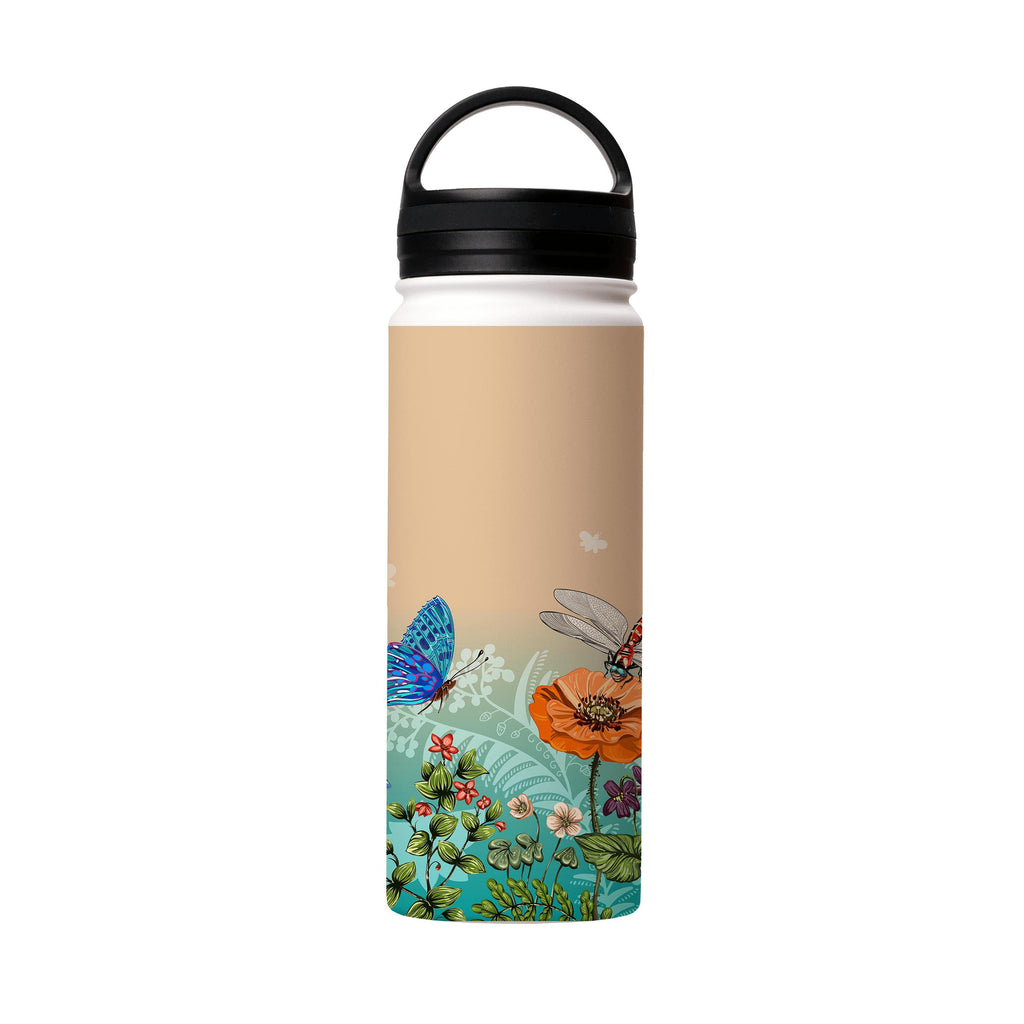 Water Bottles-Pashley Manor Insulated Stainless Steel Water Bottle-18oz (530ml)-handle cap-Insulated Steel Water Bottle Our insulated stainless steel bottle comes in 3 sizes- Small 12oz (350ml), Medium 18oz (530ml) and Large 32oz (945ml) . It comes with a leak proof cap Keeps water cool for 24 hours Also keeps things warm for up to 12 hours Choice of 3 lids ( Sport Cap, Handle Cap, Flip Cap ) for easy carrying Dishwasher Friendly Lightweight, durable and easy to carry Reusable, so it's safe for 