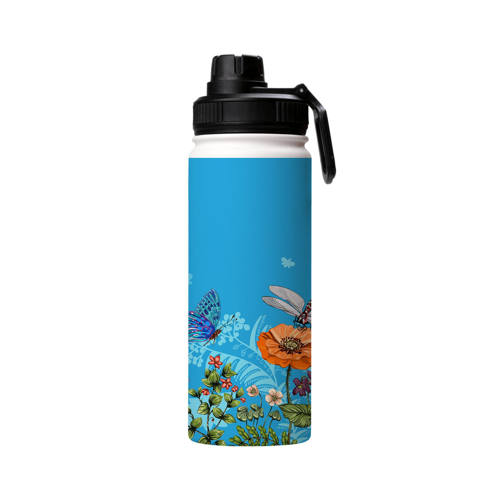 Water Bottles-Pashley Manor Blue Insulated Stainless Steel Water Bottle-18oz (530ml)-Sport cap-Insulated Steel Water Bottle Our insulated stainless steel bottle comes in 3 sizes- Small 12oz (350ml), Medium 18oz (530ml) and Large 32oz (945ml) . It comes with a leak proof cap Keeps water cool for 24 hours Also keeps things warm for up to 12 hours Choice of 3 lids ( Sport Cap, Handle Cap, Flip Cap ) for easy carrying Dishwasher Friendly Lightweight, durable and easy to carry Reusable, so it's safe 