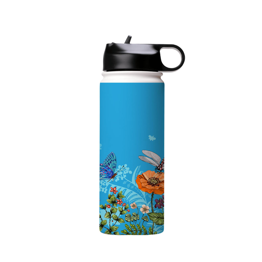 Water Bottles-Pashley Manor Blue Insulated Stainless Steel Water Bottle-18oz (530ml)-Flip cap-Insulated Steel Water Bottle Our insulated stainless steel bottle comes in 3 sizes- Small 12oz (350ml), Medium 18oz (530ml) and Large 32oz (945ml) . It comes with a leak proof cap Keeps water cool for 24 hours Also keeps things warm for up to 12 hours Choice of 3 lids ( Sport Cap, Handle Cap, Flip Cap ) for easy carrying Dishwasher Friendly Lightweight, durable and easy to carry Reusable, so it's safe f