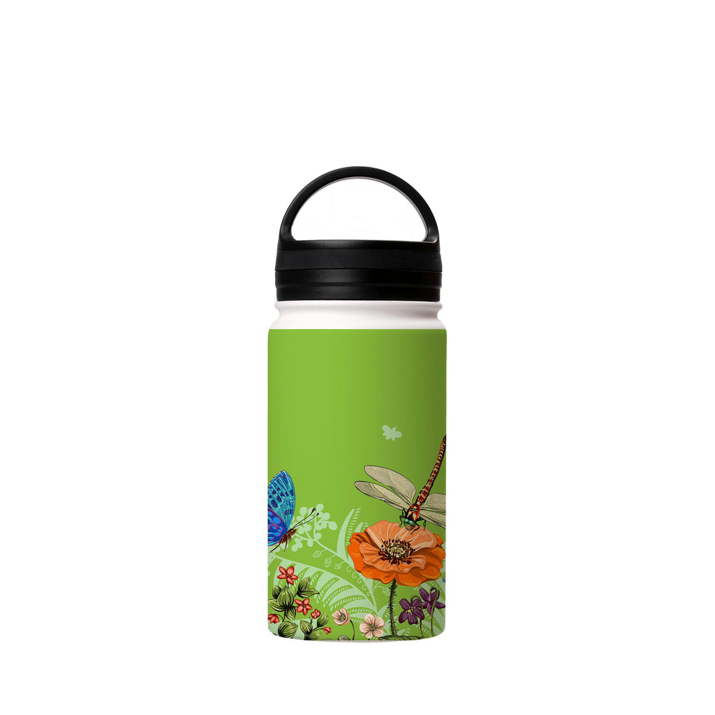 Water Bottles-Pashley Manor Green Insulated Stainless Steel Water Bottle-12oz (350ml)-handle cap-Insulated Steel Water Bottle Our insulated stainless steel bottle comes in 3 sizes- Small 12oz (350ml), Medium 18oz (530ml) and Large 32oz (945ml) . It comes with a leak proof cap Keeps water cool for 24 hours Also keeps things warm for up to 12 hours Choice of 3 lids ( Sport Cap, Handle Cap, Flip Cap ) for easy carrying Dishwasher Friendly Lightweight, durable and easy to carry Reusable, so it's saf