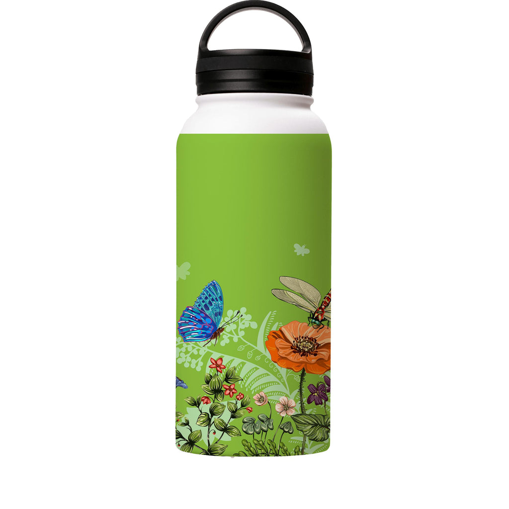 Water Bottles-Pashley Manor Green Insulated Stainless Steel Water Bottle-32oz (945ml)-handle cap-Insulated Steel Water Bottle Our insulated stainless steel bottle comes in 3 sizes- Small 12oz (350ml), Medium 18oz (530ml) and Large 32oz (945ml) . It comes with a leak proof cap Keeps water cool for 24 hours Also keeps things warm for up to 12 hours Choice of 3 lids ( Sport Cap, Handle Cap, Flip Cap ) for easy carrying Dishwasher Friendly Lightweight, durable and easy to carry Reusable, so it's saf