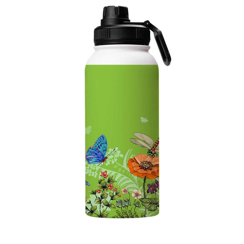 Water Bottles-Pashley Manor Green Insulated Stainless Steel Water Bottle-32oz (945ml)-Sport cap-Insulated Steel Water Bottle Our insulated stainless steel bottle comes in 3 sizes- Small 12oz (350ml), Medium 18oz (530ml) and Large 32oz (945ml) . It comes with a leak proof cap Keeps water cool for 24 hours Also keeps things warm for up to 12 hours Choice of 3 lids ( Sport Cap, Handle Cap, Flip Cap ) for easy carrying Dishwasher Friendly Lightweight, durable and easy to carry Reusable, so it's safe