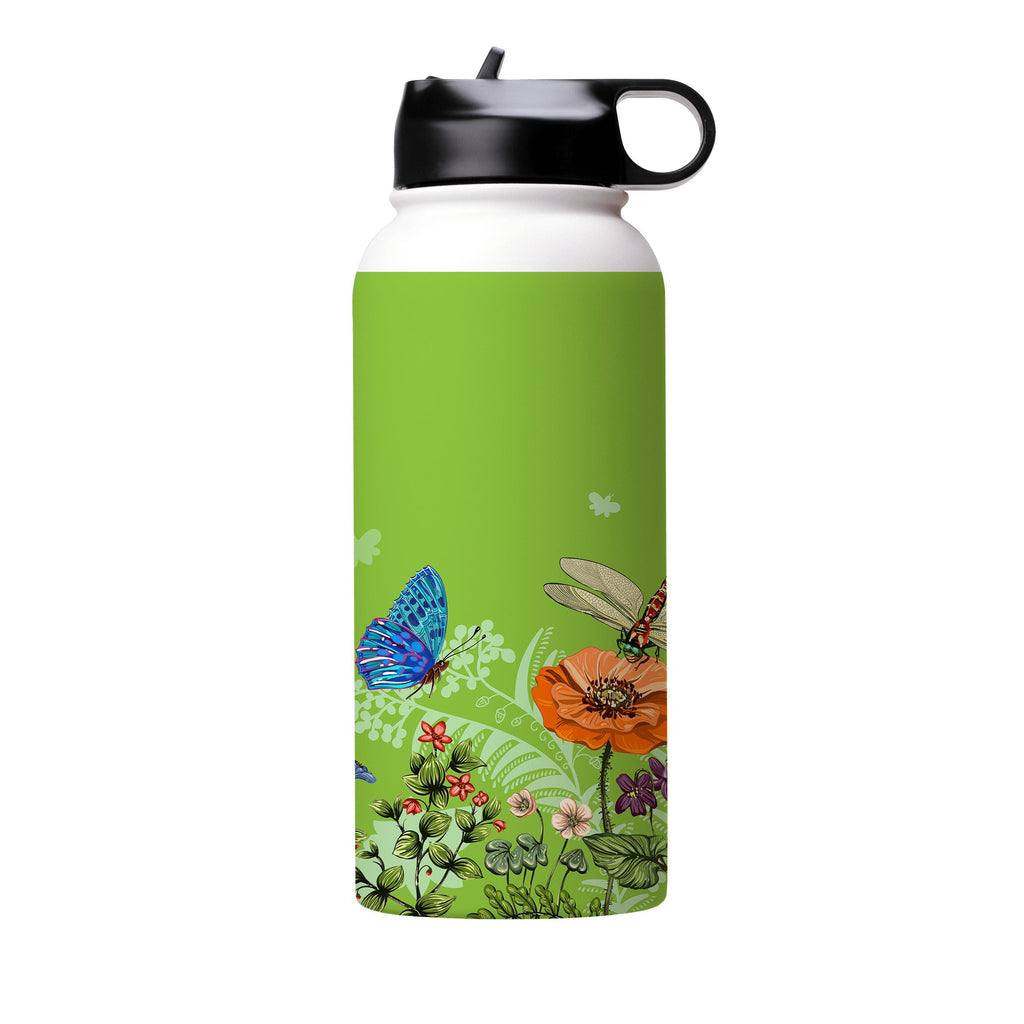 Water Bottles-Pashley Manor Green Insulated Stainless Steel Water Bottle-32oz (945ml)-Flip cap-Insulated Steel Water Bottle Our insulated stainless steel bottle comes in 3 sizes- Small 12oz (350ml), Medium 18oz (530ml) and Large 32oz (945ml) . It comes with a leak proof cap Keeps water cool for 24 hours Also keeps things warm for up to 12 hours Choice of 3 lids ( Sport Cap, Handle Cap, Flip Cap ) for easy carrying Dishwasher Friendly Lightweight, durable and easy to carry Reusable, so it's safe 