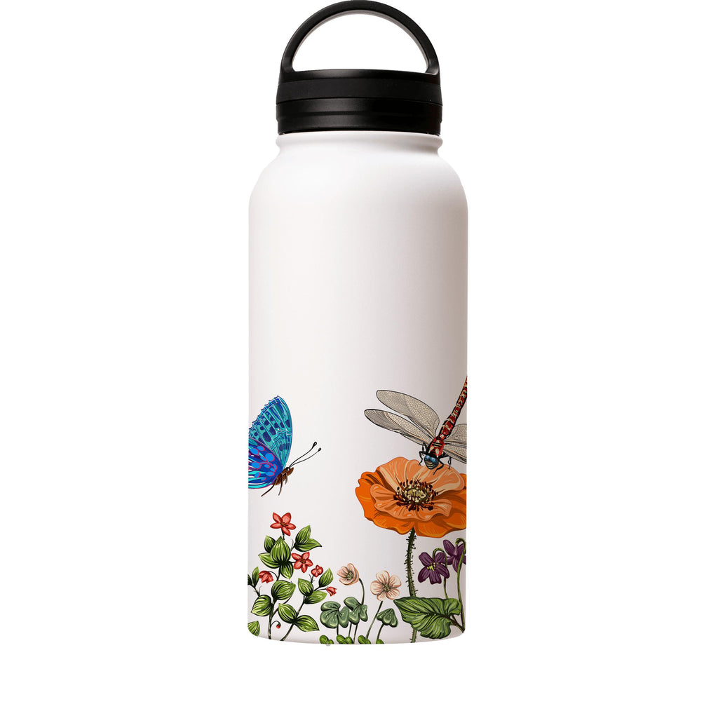 Water Bottles-Pashley Manor White Insulated Stainless Steel Water Bottle-32oz (945ml)-handle cap-Insulated Steel Water Bottle Our insulated stainless steel bottle comes in 3 sizes- Small 12oz (350ml), Medium 18oz (530ml) and Large 32oz (945ml) . It comes with a leak proof cap Keeps water cool for 24 hours Also keeps things warm for up to 12 hours Choice of 3 lids ( Sport Cap, Handle Cap, Flip Cap ) for easy carrying Dishwasher Friendly Lightweight, durable and easy to carry Reusable, so it's saf