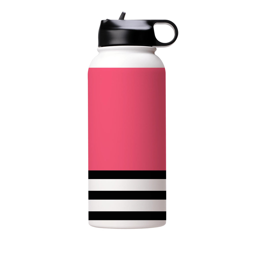 Water Bottles-Peach And Stripes Insulated Stainless Steel Water Bottle-32oz (945ml)-Flip cap-Insulated Steel Water Bottle Our insulated stainless steel bottle comes in 3 sizes- Small 12oz (350ml), Medium 18oz (530ml) and Large 32oz (945ml) . It comes with a leak proof cap Keeps water cool for 24 hours Also keeps things warm for up to 12 hours Choice of 3 lids ( Sport Cap, Handle Cap, Flip Cap ) for easy carrying Dishwasher Friendly Lightweight, durable and easy to carry Reusable, so it's safe fo