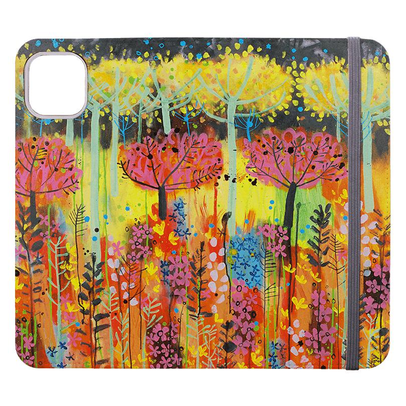 Custodia per telefono con portafoglio - Perfect Day By Claire West - Custodia in pelle vegana per portafoglio. Pelle vegana. 3 slot per carte. Esterno completamente stampato. Compatibilità: consulta il menu a discesa per le opzioni, si prega di selezionare la custodia corretta poiché realizziamo su ordinazione. - Stringberry