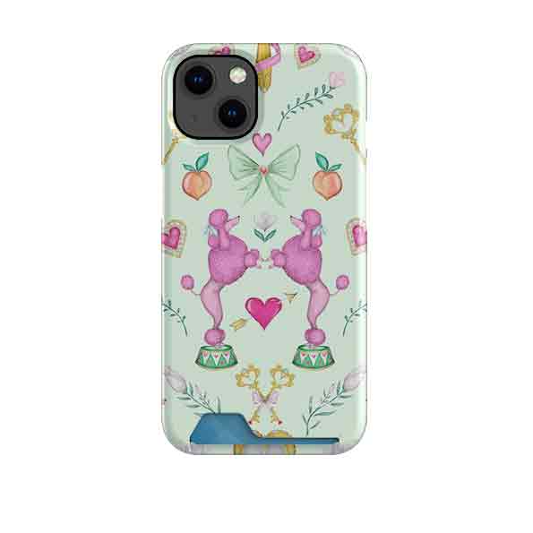 Pink Poodle Parlour Mint Case and Card By Catherine Rowe
