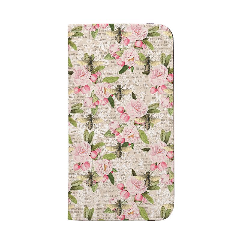 Cover portafoglio per telefono - Rosa Estate - Cover portafoglio in pelle vegana. 3 slot per carte. Esterno completamente stampato. Compatibilità: consulta il menu a discesa per le opzioni, si prega di selezionare la custodia corretta poiché produciamo su ordinazione. - Stringberry