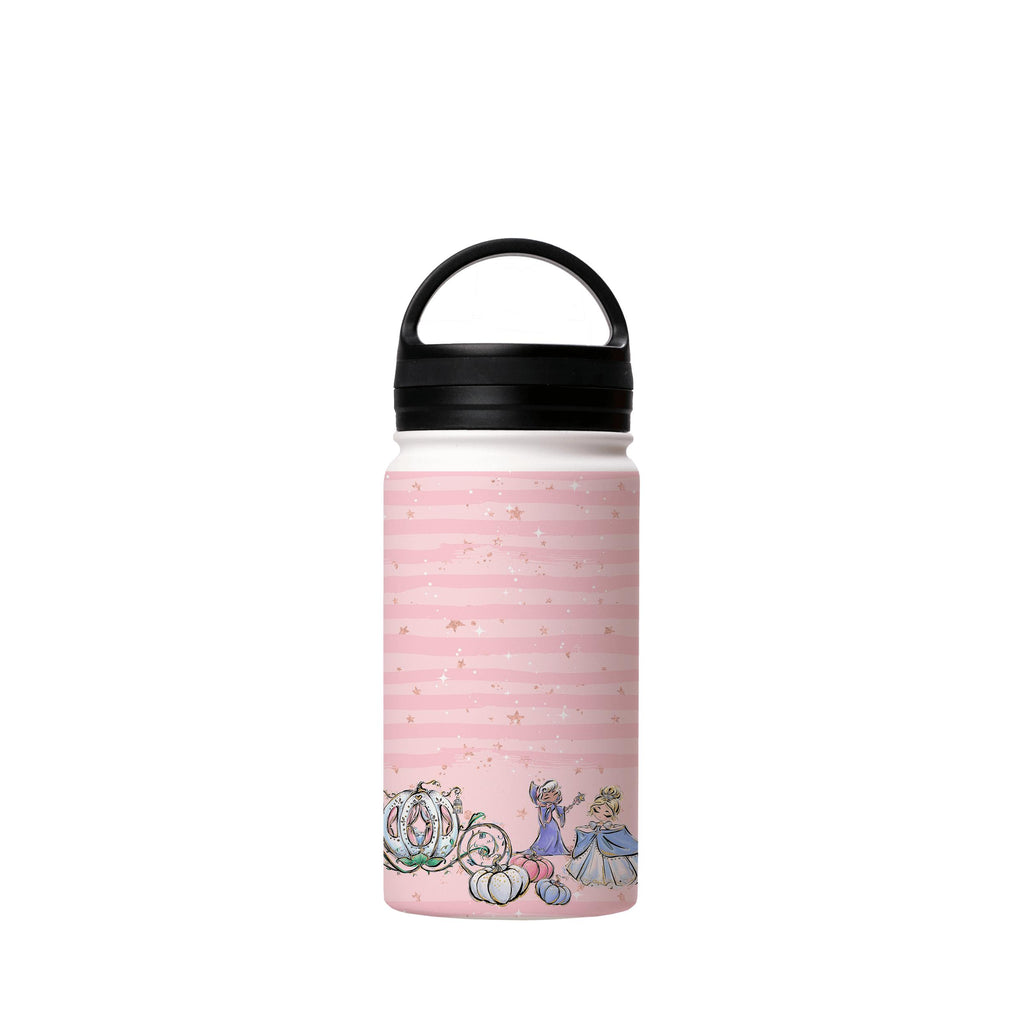 Water Bottles-Pink Alice Insulated Stainless Steel Water Bottle-12oz (350ml)-handle cap-Insulated Steel Water Bottle Our insulated stainless steel bottle comes in 3 sizes- Small 12oz (350ml), Medium 18oz (530ml) and Large 32oz (945ml) . It comes with a leak proof cap Keeps water cool for 24 hours Also keeps things warm for up to 12 hours Choice of 3 lids ( Sport Cap, Handle Cap, Flip Cap ) for easy carrying Dishwasher Friendly Lightweight, durable and easy to carry Reusable, so it's safe for the