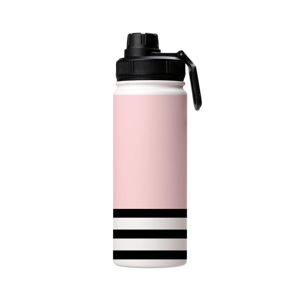 Water Bottles-Pink And Stripes Insulated Stainless Steel Water Bottle-18oz (530ml)-Sport cap-Insulated Steel Water Bottle Our insulated stainless steel bottle comes in 3 sizes- Small 12oz (350ml), Medium 18oz (530ml) and Large 32oz (945ml) . It comes with a leak proof cap Keeps water cool for 24 hours Also keeps things warm for up to 12 hours Choice of 3 lids ( Sport Cap, Handle Cap, Flip Cap ) for easy carrying Dishwasher Friendly Lightweight, durable and easy to carry Reusable, so it's safe fo