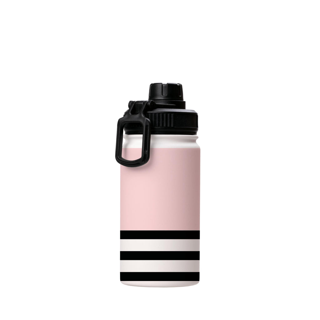 Water Bottles-Pink And Stripes Insulated Stainless Steel Water Bottle-12oz (350ml)-Sport cap-Insulated Steel Water Bottle Our insulated stainless steel bottle comes in 3 sizes- Small 12oz (350ml), Medium 18oz (530ml) and Large 32oz (945ml) . It comes with a leak proof cap Keeps water cool for 24 hours Also keeps things warm for up to 12 hours Choice of 3 lids ( Sport Cap, Handle Cap, Flip Cap ) for easy carrying Dishwasher Friendly Lightweight, durable and easy to carry Reusable, so it's safe fo
