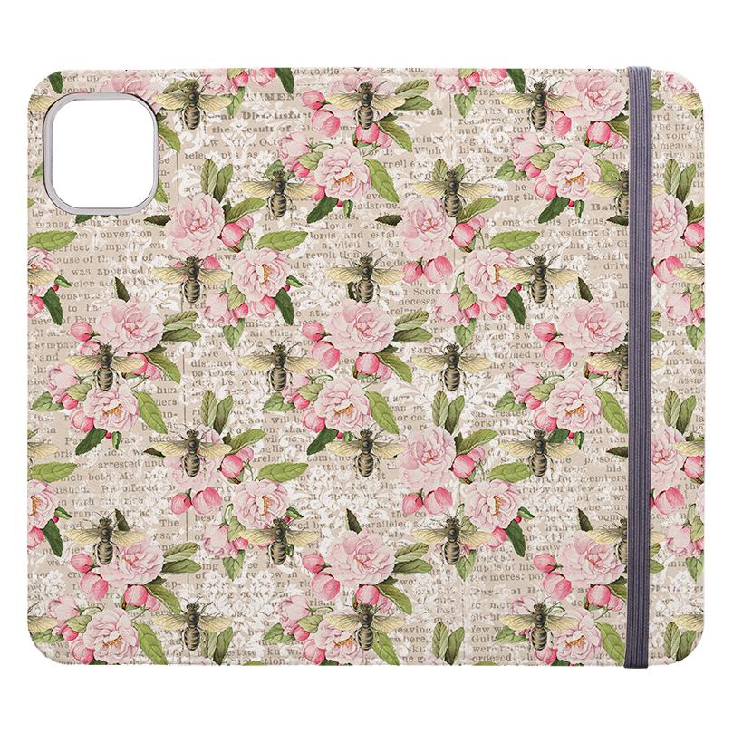 Wallet phone case-Pink Summer-Vegan Leather Wallet Case Vegan leather. 3 slots for cards Fully printed exterior. Compatibility See drop down menu for options, please select the right case as we print to order.-Stringberry