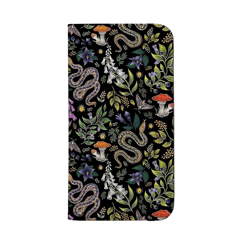 Wallet phone case-Poisonous By Catherine Rowe-Vegan Leather Wallet Case Vegan leather. 3 slots for cards Fully printed exterior. Compatibility See drop down menu for options, please select the right case as we print to order.-Stringberry