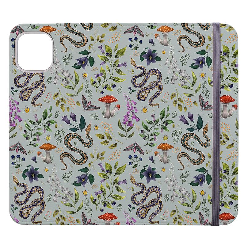 Wallet phone case-Poisonous 2 By Catherine Rowe-Vegan Leather Wallet Case Vegan leather. 3 slots for cards Fully printed exterior. Compatibility See drop down menu for options, please select the right case as we print to order.-Stringberry