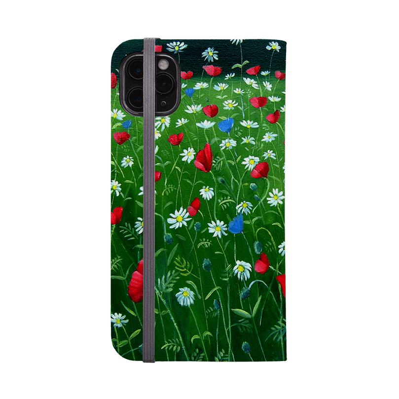 Custodia per telefono con portafoglio - Papaveri di Mary Stubberfield - Custodia in pelle vegana con portafoglio. Pelle vegana. 3 slot per carte. Esterno completamente stampato. Compatibilità: consulta il menu a discesa per le opzioni, per favore seleziona la custodia giusta poiché realizziamo su ordinazione. - Stringberry