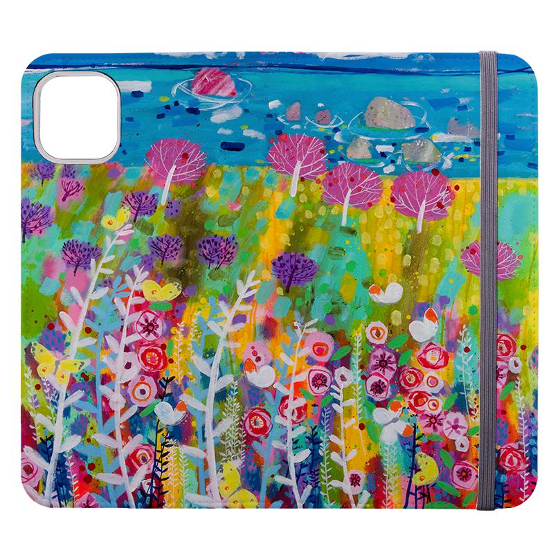 Wallet phone case-Precious Day By Claire West-Vegan Leather Wallet Case Vegan leather. 3 slots for cards Fully printed exterior. Compatibility See drop down menu for options, please select the right case as we print to order.-Stringberry