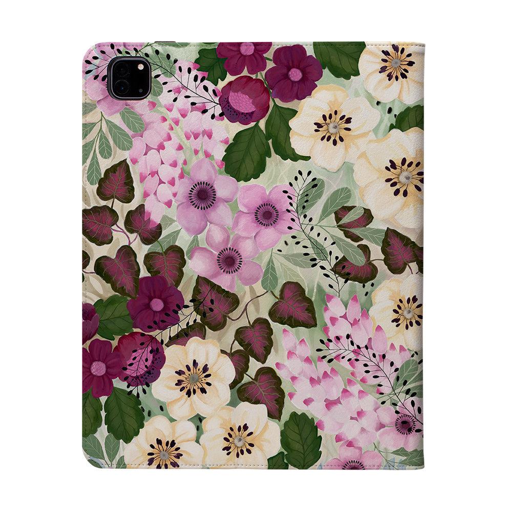 iPad Pro Case Purple Flowers By Bex Parkin