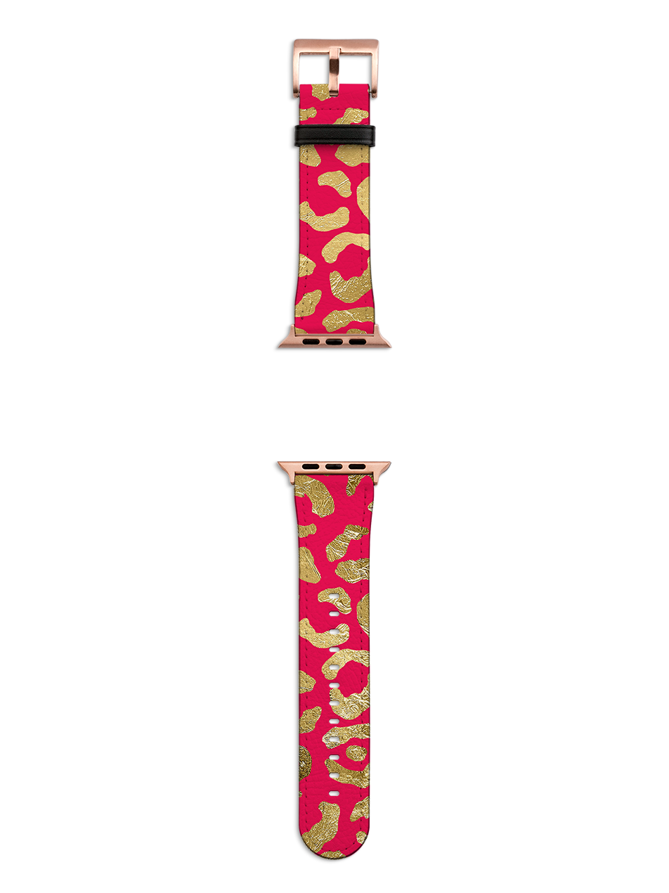 Red Brush Apple Watch Strap