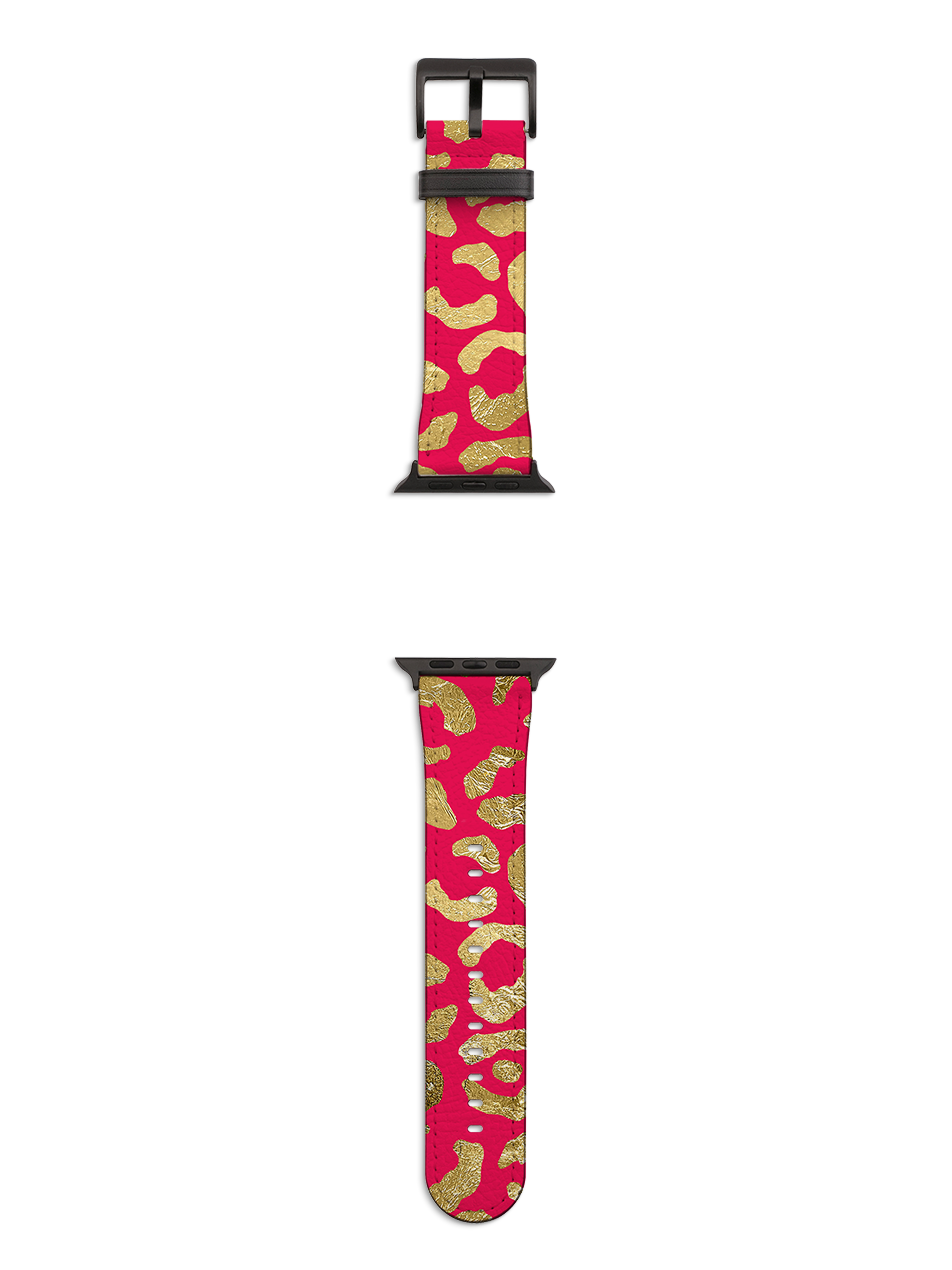 Red Brush Apple Watch Strap