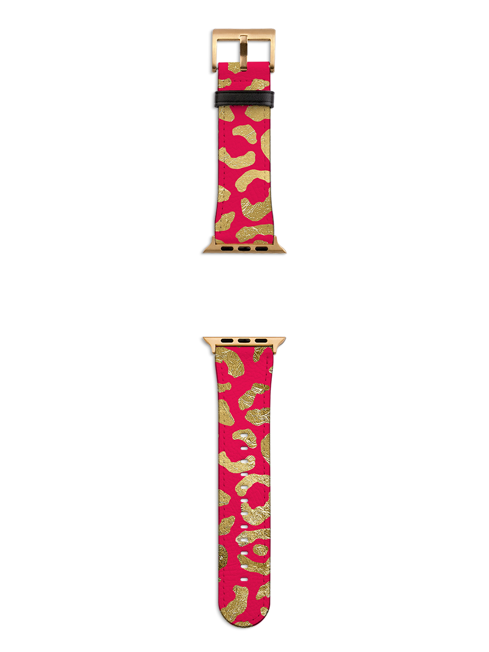 Red Brush Apple Watch Strap