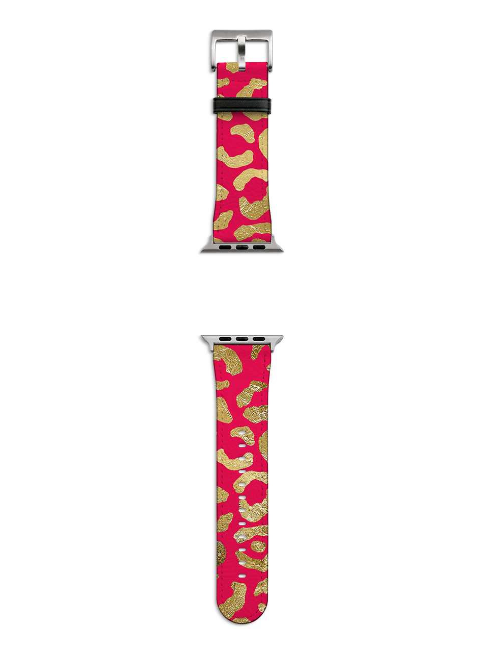 Red Brush Apple Watch Strap