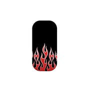 Red Flames Black Phone Stand