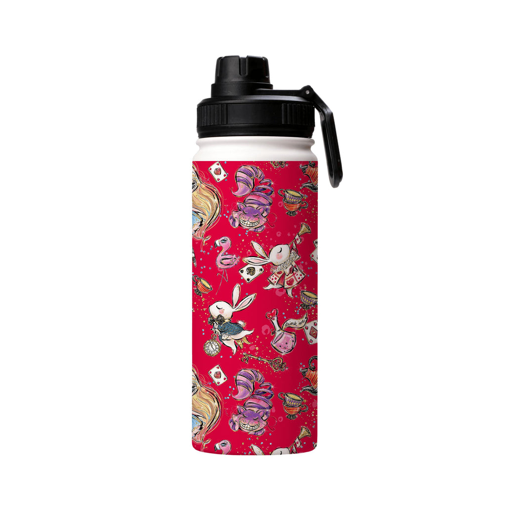Water Bottles-Red Alice Insulated Stainless Steel Water Bottle-18oz (530ml)-Sport cap-Insulated Steel Water Bottle Our insulated stainless steel bottle comes in 3 sizes- Small 12oz (350ml), Medium 18oz (530ml) and Large 32oz (945ml) . It comes with a leak proof cap Keeps water cool for 24 hours Also keeps things warm for up to 12 hours Choice of 3 lids ( Sport Cap, Handle Cap, Flip Cap ) for easy carrying Dishwasher Friendly Lightweight, durable and easy to carry Reusable, so it's safe for the p