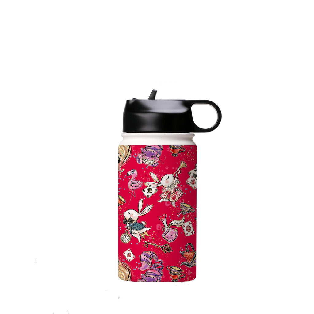Water Bottles-Red Alice Insulated Stainless Steel Water Bottle-12oz (350ml)-Flip cap-Insulated Steel Water Bottle Our insulated stainless steel bottle comes in 3 sizes- Small 12oz (350ml), Medium 18oz (530ml) and Large 32oz (945ml) . It comes with a leak proof cap Keeps water cool for 24 hours Also keeps things warm for up to 12 hours Choice of 3 lids ( Sport Cap, Handle Cap, Flip Cap ) for easy carrying Dishwasher Friendly Lightweight, durable and easy to carry Reusable, so it's safe for the pl