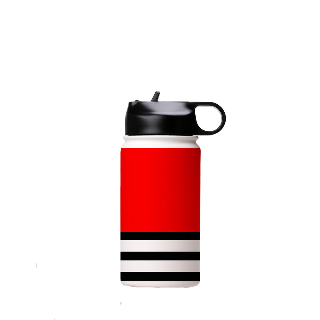Water Bottles-Red And Stripes Insulated Stainless Steel Water Bottle-12oz (350ml)-Flip cap-Insulated Steel Water Bottle Our insulated stainless steel bottle comes in 3 sizes- Small 12oz (350ml), Medium 18oz (530ml) and Large 32oz (945ml) . It comes with a leak proof cap Keeps water cool for 24 hours Also keeps things warm for up to 12 hours Choice of 3 lids ( Sport Cap, Handle Cap, Flip Cap ) for easy carrying Dishwasher Friendly Lightweight, durable and easy to carry Reusable, so it's safe for 
