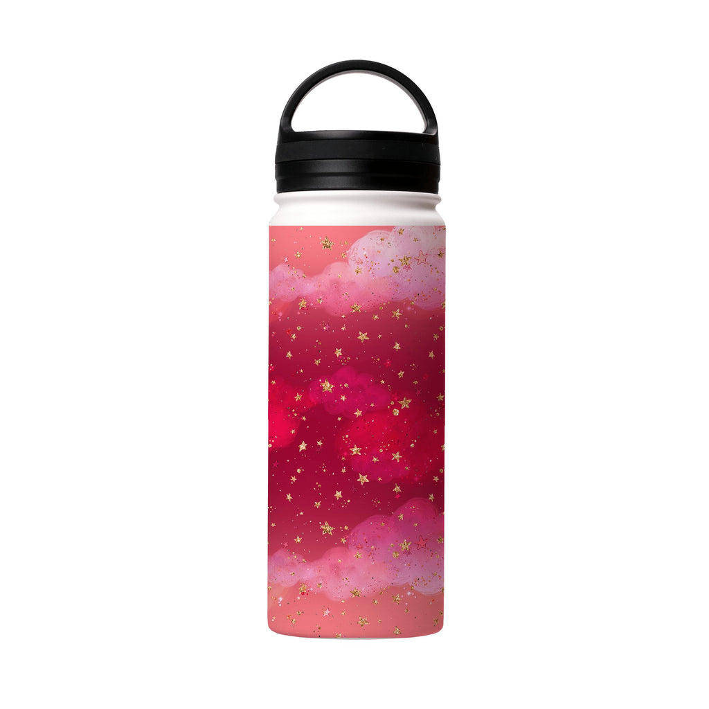 Water Bottles-Red Catford Insulated Stainless Steel Water Bottle-18oz (530ml)-handle cap-Insulated Steel Water Bottle Our insulated stainless steel bottle comes in 3 sizes- Small 12oz (350ml), Medium 18oz (530ml) and Large 32oz (945ml) . It comes with a leak proof cap Keeps water cool for 24 hours Also keeps things warm for up to 12 hours Choice of 3 lids ( Sport Cap, Handle Cap, Flip Cap ) for easy carrying Dishwasher Friendly Lightweight, durable and easy to carry Reusable, so it's safe for th