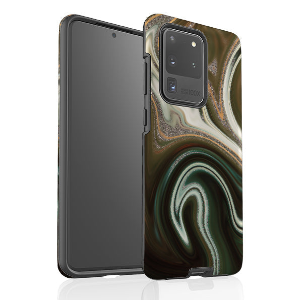 Samsung phone case-Abstract (case does not glitter)-Product Details Raised bevel to protect screen from scratches. Impact resistant polycarbonate shell and shock absorbing inner TPU liner. Secure fit with design wrapping around side of the case and full access to ports. Compatible with Qi-standard wireless charging. Thickness 1/8 inch (3mm), weight 30g. Compatibility See drop down menu for options, please select the right case as we print to order.-Stringberry